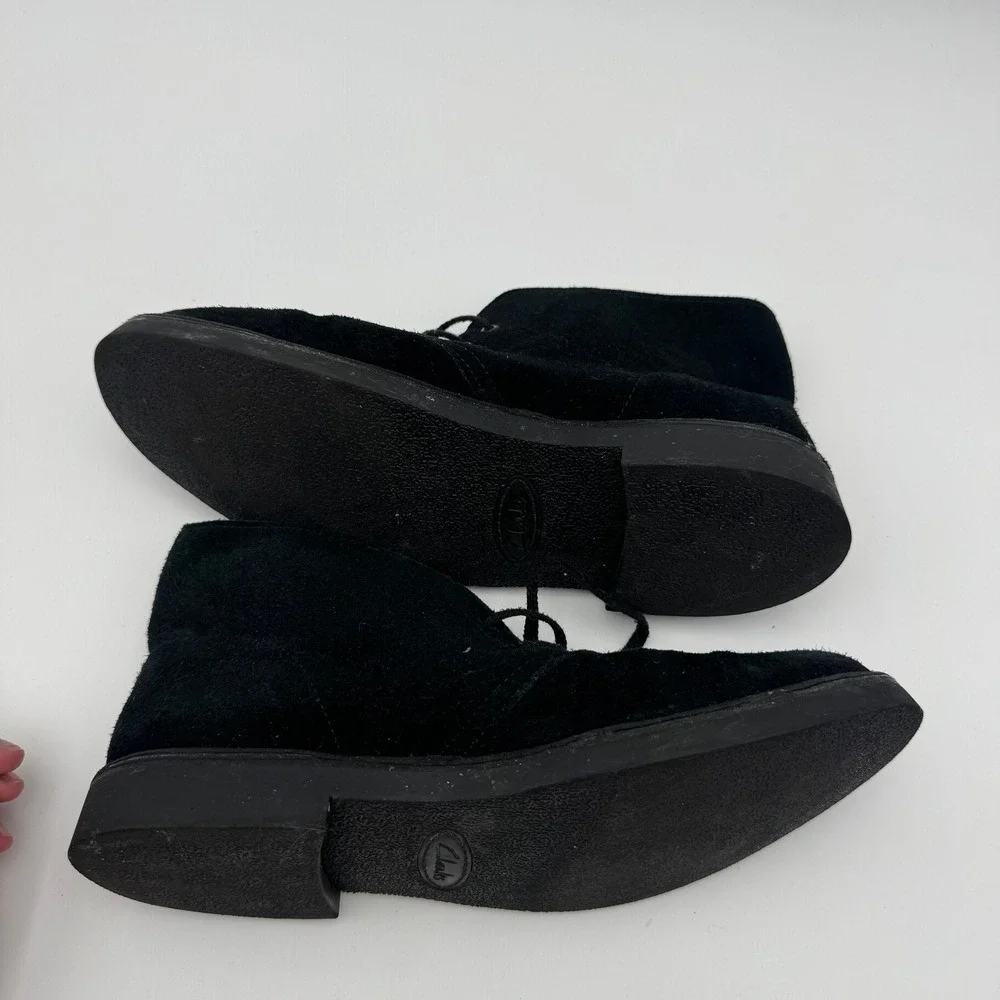 Clarks Bushacre 2 Mens 9.5 Black Suede Chukka Desert Boots 26082288